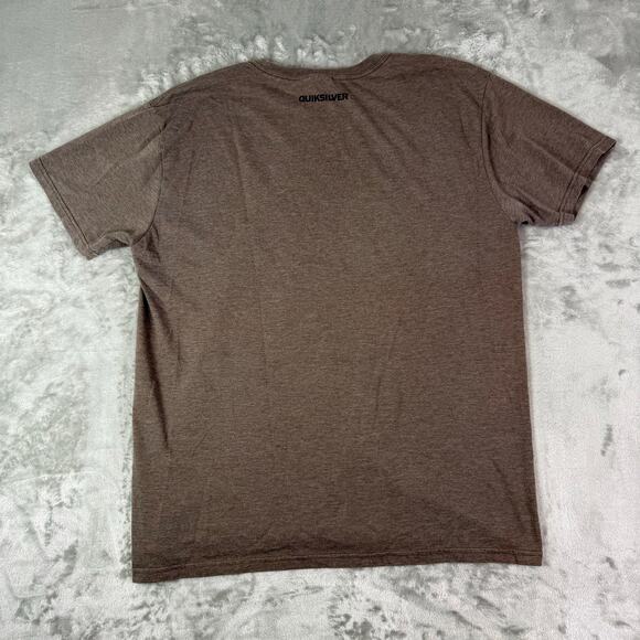 Quicksilver men’s brown vintage surfer shirt size large middle graphic y2k - Picture 2 of 7